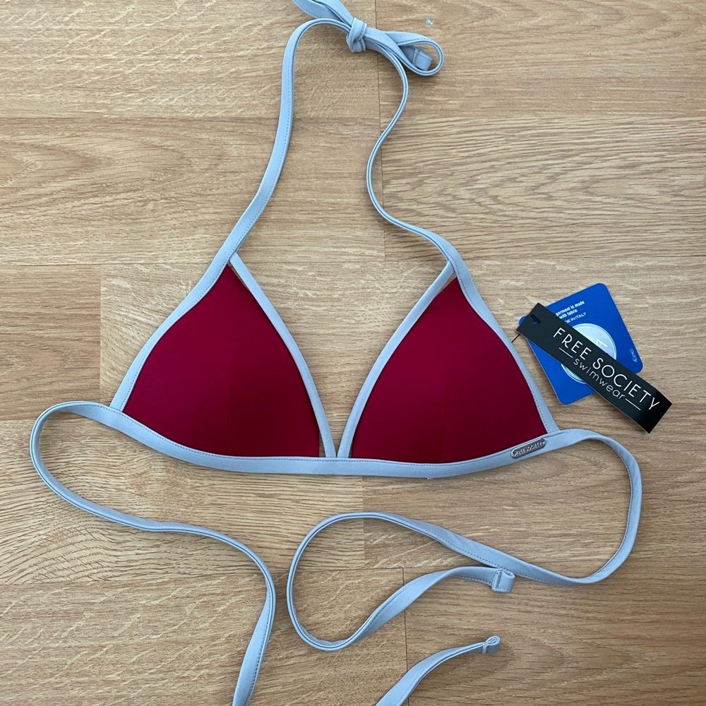 Free Society Triangle Bikini Top